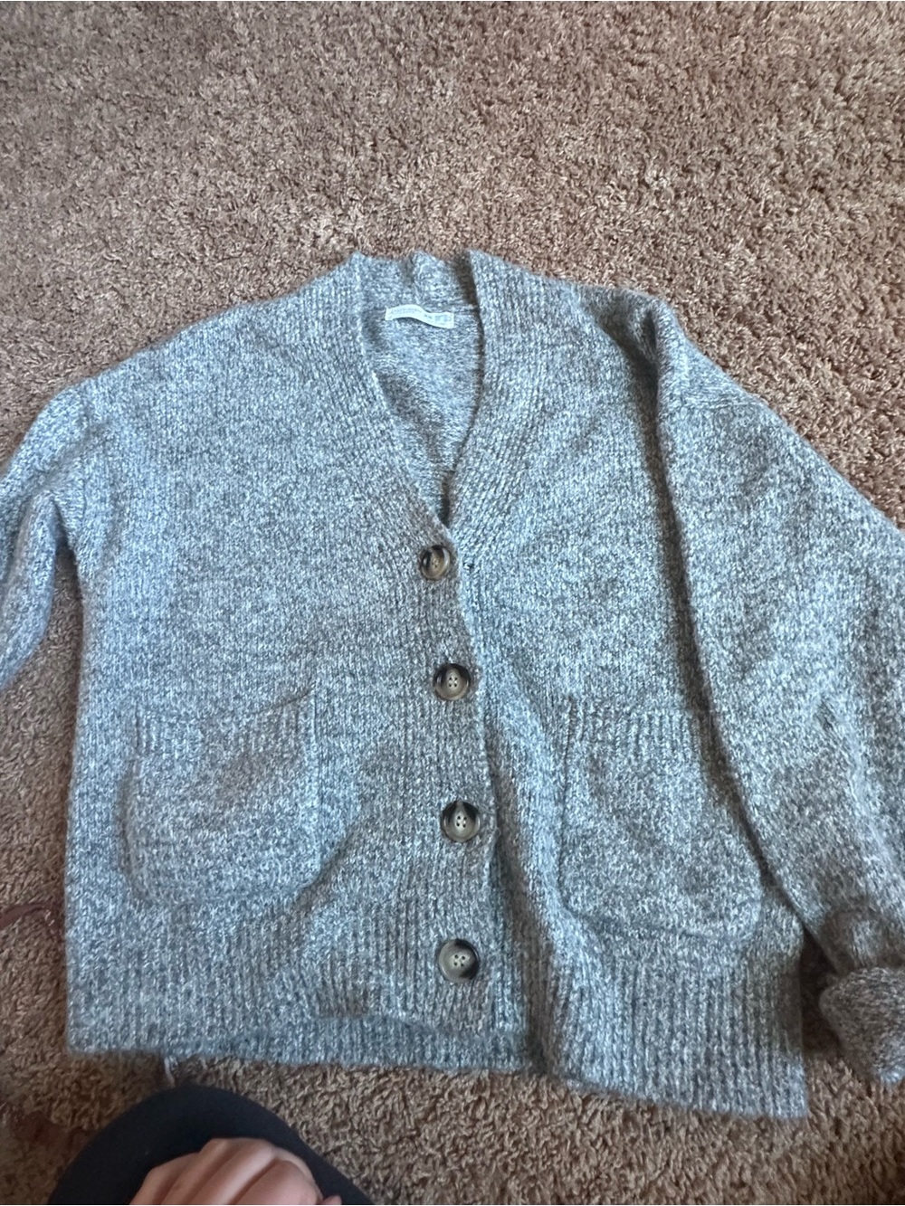 Primark Heather Gray Button-Up Women's Cardigan